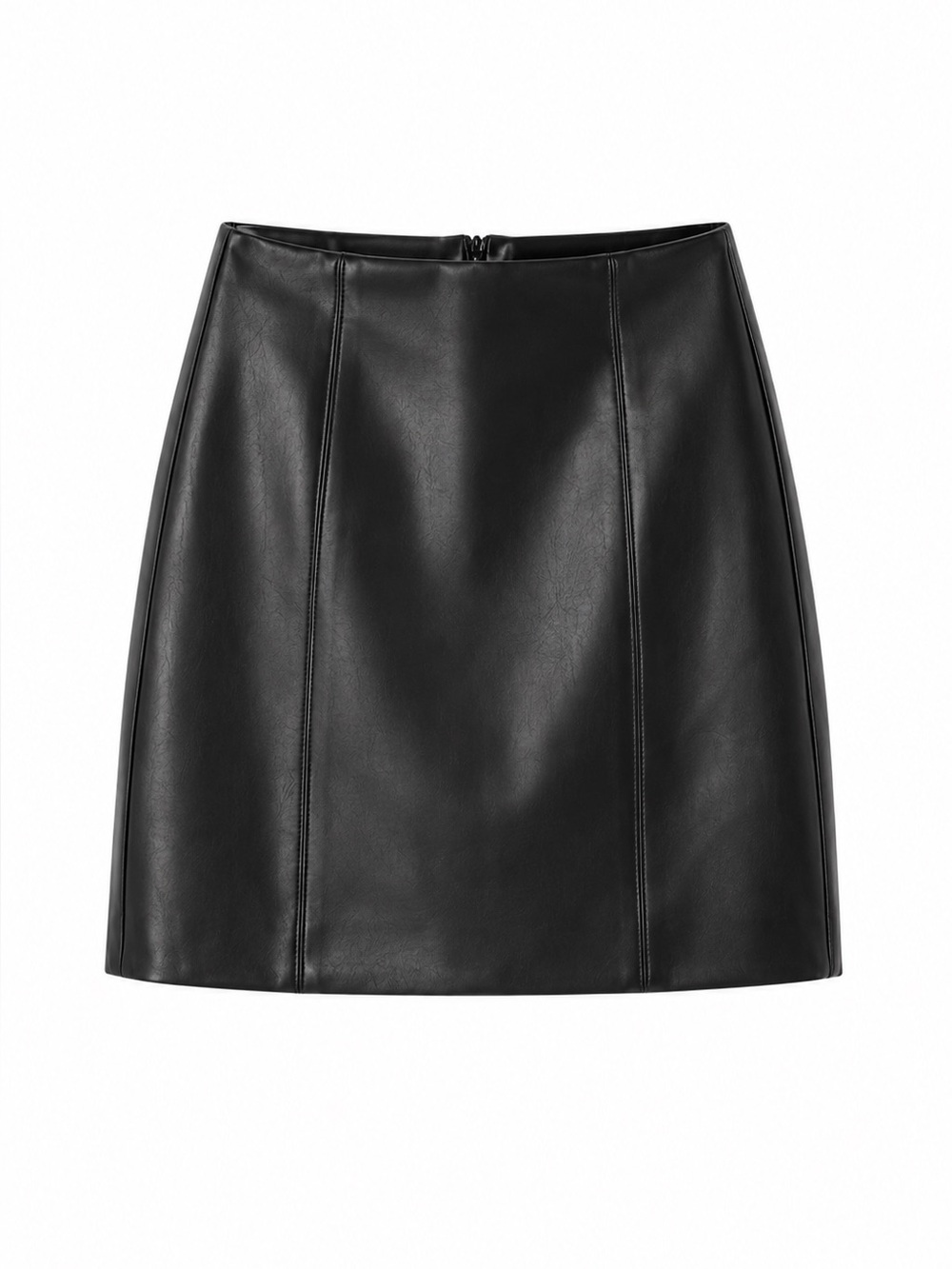 Zara Black Mini Faux Leather Skirt Size S